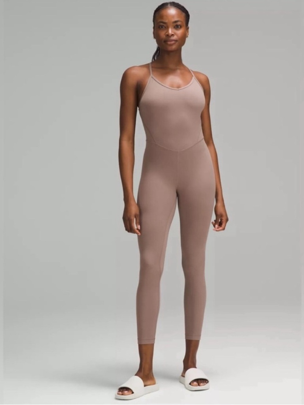 RARE Lululemon Align Cross-Back Bodysuit 25" - size 12
Taupe / tan